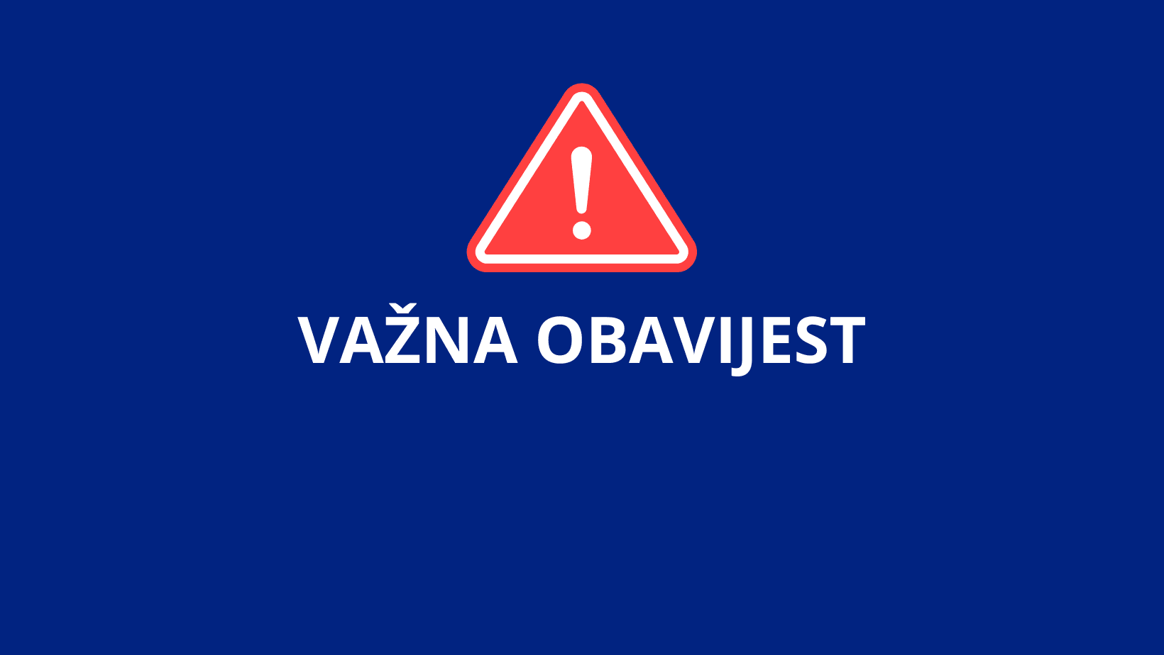 <p>Obavijest o privremenim poteškoćama u radu web stranice SCZG</p>