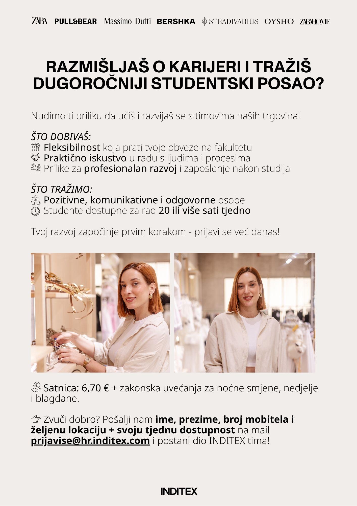 Pomoćni poslovi u trgovinama - Arena centar, Ilica, CCOE, CCOW